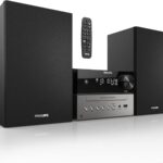 Philips Bluetooth Stereo System for Home with CD Player, Wireless Streaming, MP3, USB, Audio in, FM Radio, 15W, Micro Music Sound System