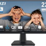 msi PRO MP225V, 22-inch, 1920 x 1080 (FHD) Computer Monitor, 100Hz, Adaptive-Synch, HDMI, Video Port, Low Blue Light, Eye-Q Check, VESA Mountable, Tilt, 1ms, Black