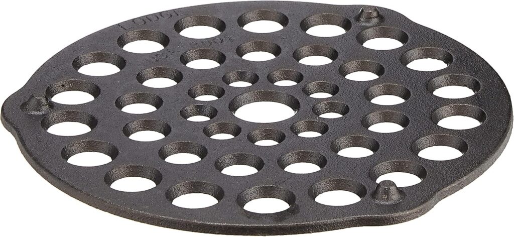 Lodge L8DOT3 Cast Iron Meat Rack/Trivet, Pre-Seasoned, 8-inch, 1 EA