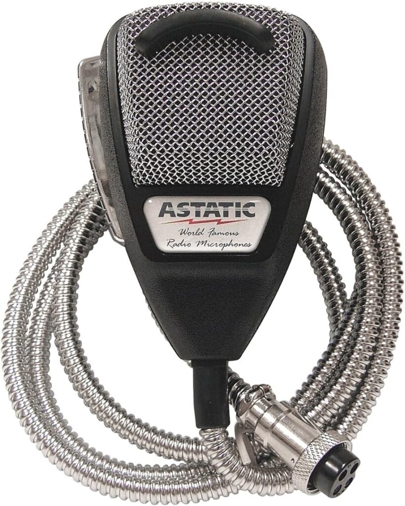 Astatic (302-10001SE) 636LSE 4-Pin Noise Canceling CB Microphone,XLR, Silver