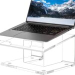 Acrylic Laptop Stand for Desk, Laptop Riser for 10-17.3 Inch Laptops, Ergonomic Computer Stand Holder Compatible with Macbooks and Notebooks
