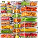 70 PCS Food Storage Containers with Lids Airtight, (35 Lids & 35 Containers) Leak proof Containers Set for Kitchen, Meal Prep, BPA-Free, PVC-Free Plastic, Microwave/Dishwasher Safe, Extra Labels & Pen