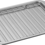 Cuisinart AMB-TOBPRK Toaster Oven Broiling Pan w/ Rack, silver, 11.2″(l) x 8.6″(w) x 0.06″(h)