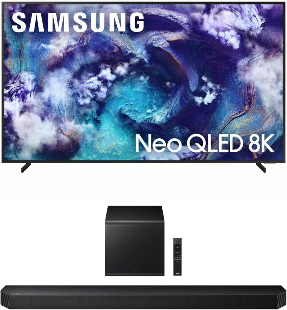 SAMSUNG QN75QN900FFXZA 75 Inch Neo Quantum HDR 8K Pro QLED Smart TV with a HW-Q800F Q Series Soundbar 5.1.2 Ch Subwoofer (2025)