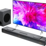 Hiwill 3.1.2CH Dolby Atmos Soundbar for TV Surround Sound, 5.25” Subwoofer, 2 Up-Firing, 2 Side-Firing, 400W Peak Power Home Theater Speakers, 3D Sound Bar Bluetooth, eARC/ARC/Opt, Nimbus A312