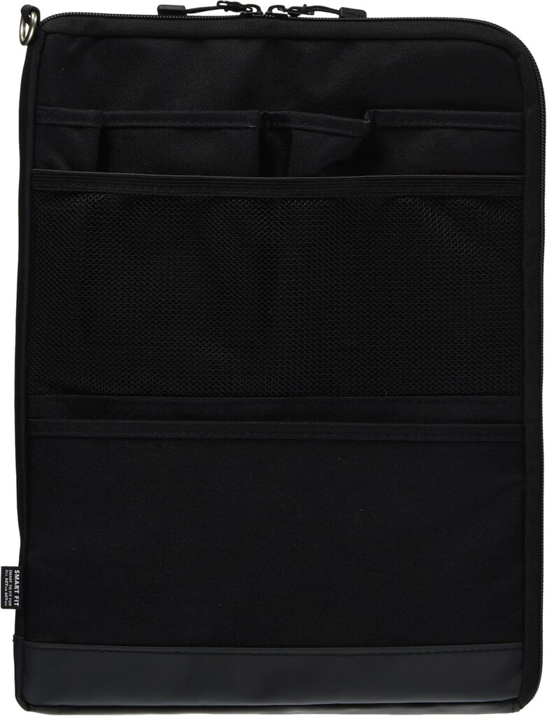 LIHITLAB Laptop Sleeve, Water & Stain Repellent, Vertical for Backpack, 13.4″ x 9.8″, Black (A7683-24)