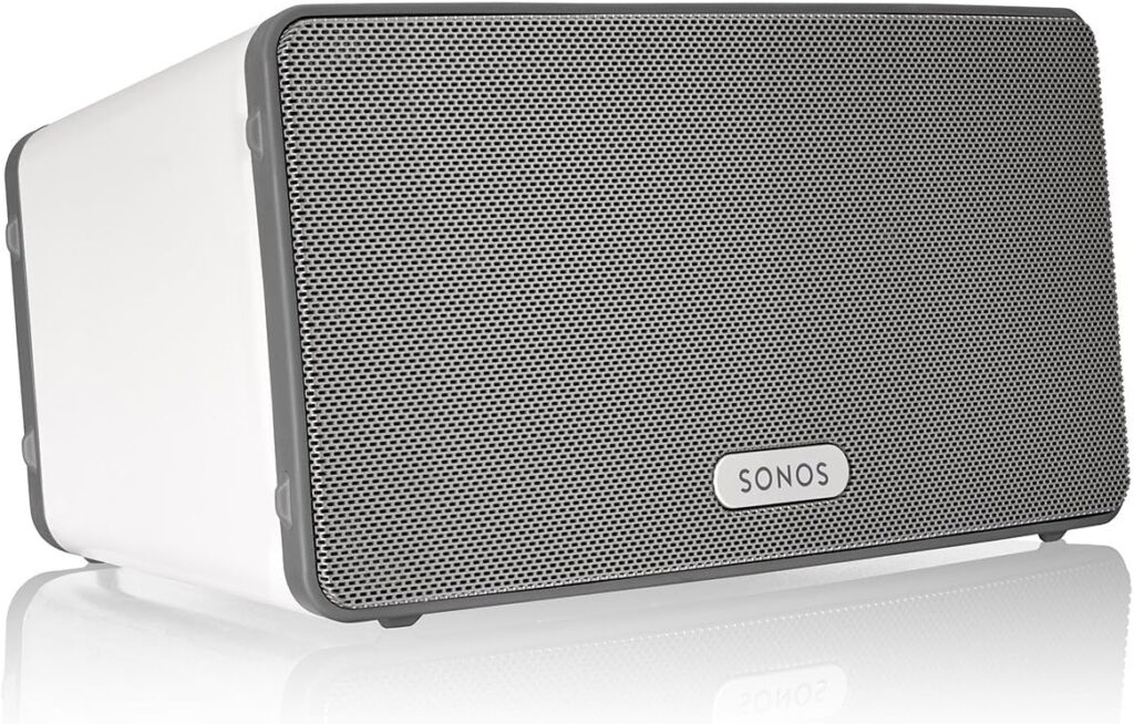 Sonos Play:3 – Mid-Sized Wireless Smart Home Speaker for Streaming Music, Amazon certified and Compatible with Alexa. (White) (Renewed) (Renewed)