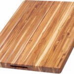 Teakhaus Cutting Board – Extra Large (XL) Wood Cutting Board with Grip Handles – Reversible Teak Edge Grain Wood – Knife Friendly – FSC Certified