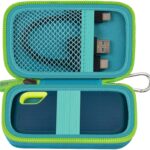 Hard Case Compatible with SanDisk 500GB/1TB/2TB/4TB Extreme Portable SSD – Up to 1050MB/s – USB-C, USB 3.2 Gen 2 – External Solid State Drive. Carrying Travel Holder for Cable – Green (Box Only)