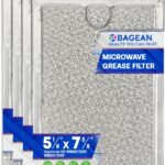 Microwave Filter Replacement 7.64” x 5.12” for GE WB06X10309 WB06X10359 Microwave Grease Filter – Also Fit’s LG Kenmore and More – Filters Kitchen Oven Air Entering Over the Range Vent Fan (4-Pack)