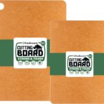 Freshware Wood Cutting Boards for Kitchen, Dishwasher Safe, Medium 12″ x 9″ and Large, 15″ x 11.25″, Set of 2, Natural