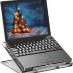 Simple Houseware Mesh Laptop Stand with 11-Levels Adjustable Ventilated Computer Holder, Black