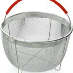 Original Salbree Steamer Basket for 8 qt quart Instant Pot Accessories, Stainless Steel Strainer and Insert fits IP Insta Pots, Instapot, Other Pressure Cookers, with Silicone Handle [3qt 6qt avail]