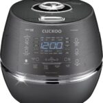 CUCKOO High Pressure Rice Cooker 6-Cup Uncooked / 12-Cup Cooked with Induction Heating Technology, Versatile Rice Maker with 21 Menu Options and Steam Plate, Voice Guide, Dark Gray (CRP-DHSR0609FD)