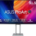 ASUS ProArt Display 32” 4K HDR QD-OLED Professional Monitor (PA32UCDM) – UHD, Ultra-Slim, 240Hz, 0.1ms, Auto Calibration, Dolby Vision, 99% DCI-P3, ΔE