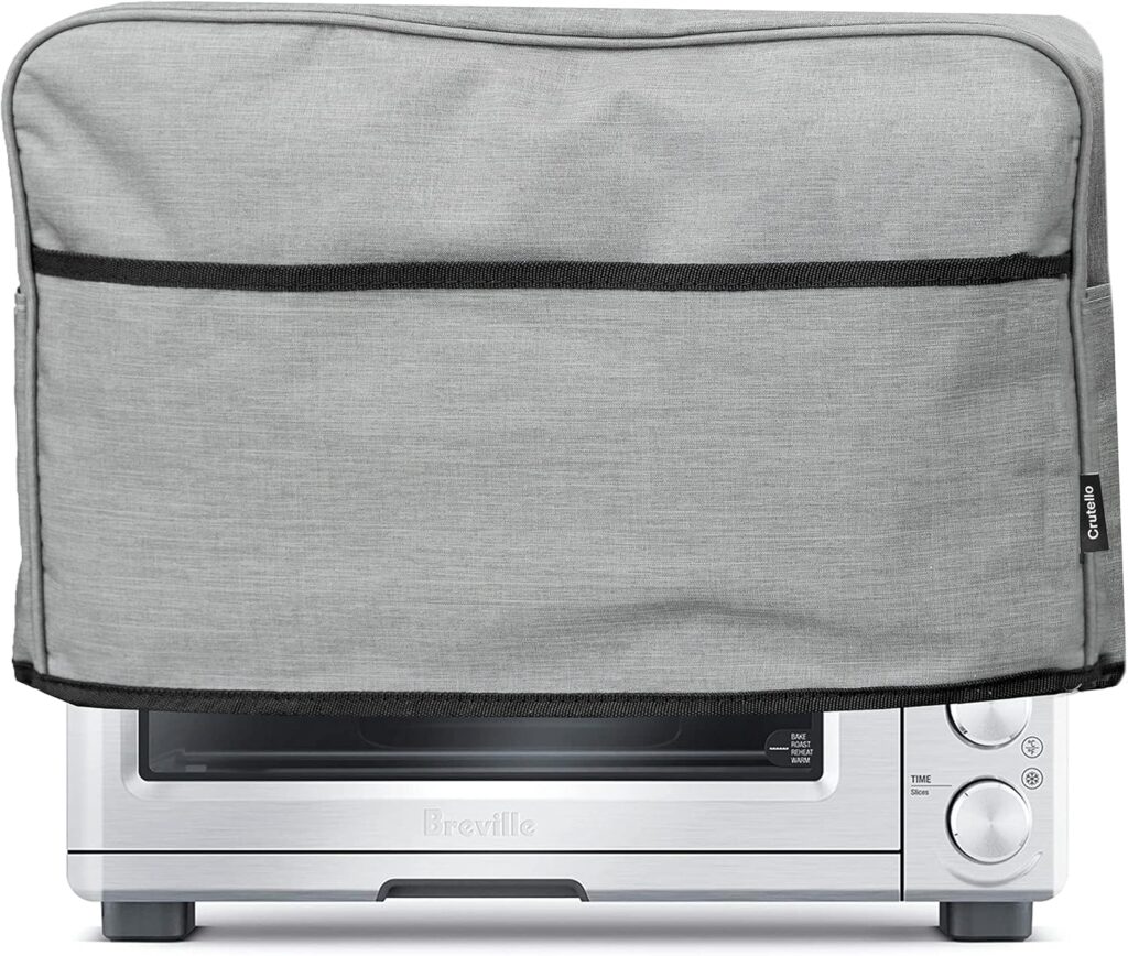 Crutello 9 Slice Toaster Oven Cover with Storage Pockets – For Small Appliances, Durable Kitchen Appliance Covers