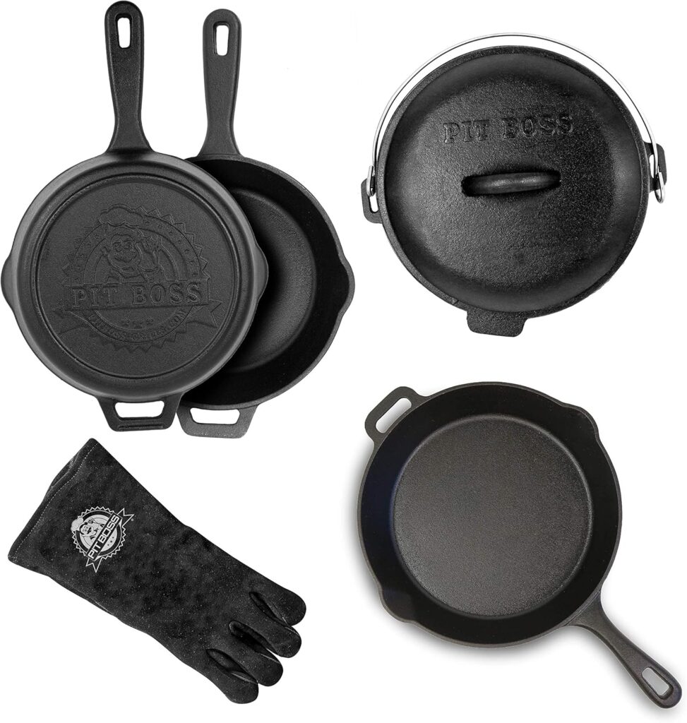 Pit Boss 6 Piece Cast Iron Starter Kit, Black