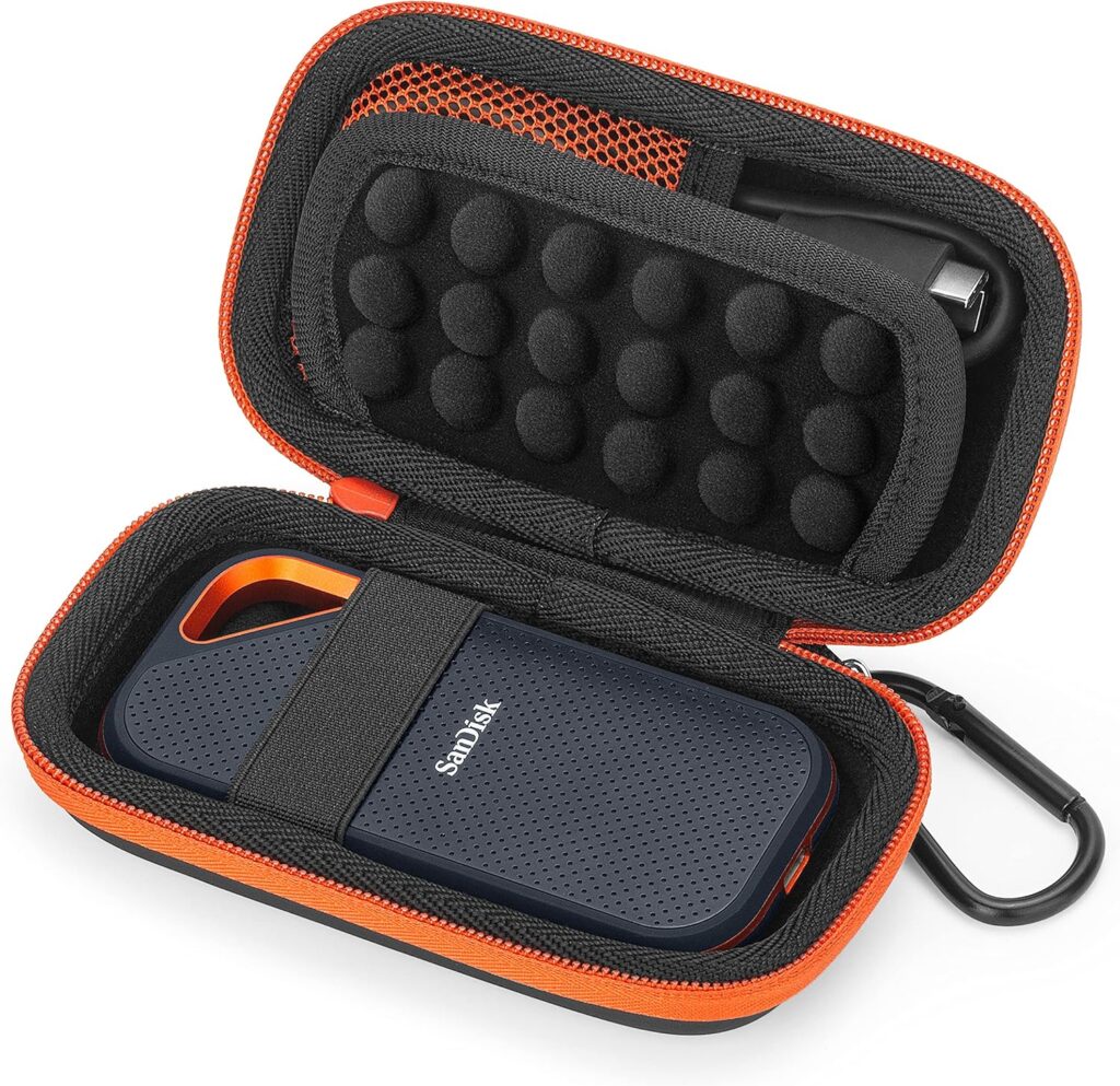 Yinke Hard Case for SanDisk Extreme Pro/SanDisk Extreme Portable External SSD 500GB 1TB 2TB, Travel Case Protective Cover Storage Bag