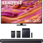 SAMSUNG QN65QN90FAFXZA 65 Inch Neo QLED 4K QN90F Vision AI Smart TV with a HW-Q990F Q Series Soundbar 11.1.4 Ch Subwoofer with Rear Speakers (2025)