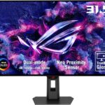 ASUS ROG Strix 32” 4K OLED Gaming Monitor (XG32UCWG) – TrueBlack Glossy OLED, Dual Mode (4K@165Hz, FHD@330Hz), 0.03ms, G-SYNC Compatible, Neo Proximity Sensor, USB-C, HDMI 2.1, 3 yr Warranty