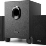 OROW S211 New USB-Powered 2.1 Multimedia Speakers System with Subwoofer,16W Computer Speakers,Strong Bass,3.5mm Audio Inputs,Great for PC/PS4/TV (Wooden)