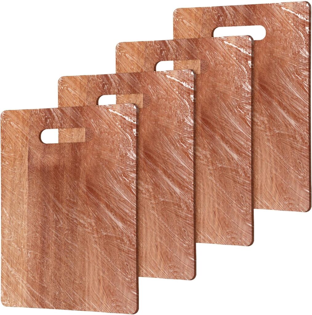 Vesici 18 Pack Bamboo/Wood Cutting Board with Handles Bulk Plain Blanks Laser Engraving Chopping Board for Customized Engraving Gifts Crafts Christmas Keepsakes(Walnut,12”x9”)