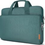 DOMISO Laptop Case Laptop Sleeve Cover for 16 inch MacBook Pro M4/M3/M2/M1 Pro/Max A3403 A3186 A2991 A2780 A2485 A2141,Compatible with 15.6 inch HP Lenovo Dell XPS 16 with Scalable Handle,Green