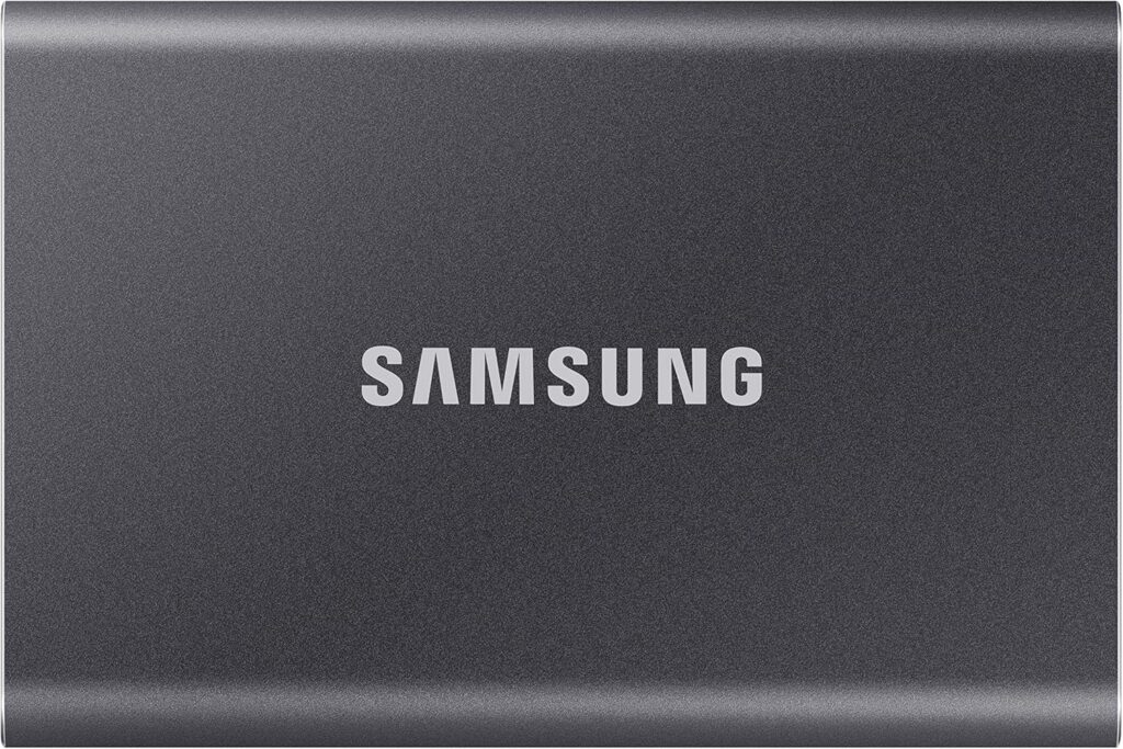 Samsung T7 Portable SSD – 1 TB – USB 3.2 Gen.2 External SSD Titanium Grey (MU-PC1T0T/WW)