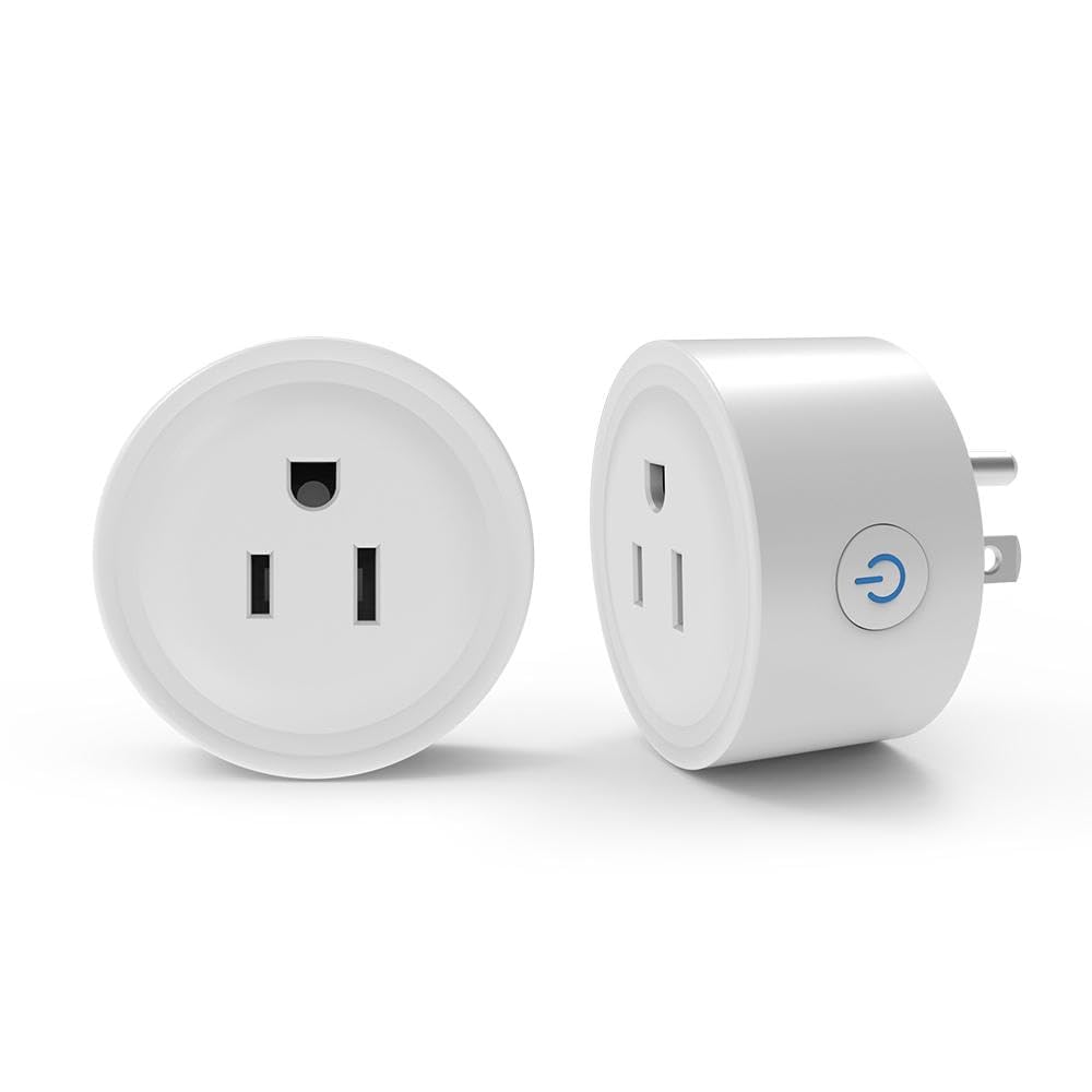 WiFi Smart Plug | Smart Outlet Compatible with Alexa & Google Home | Timer & Remote Control Smart Switch | No Hub Required 2.4GHz (2)
