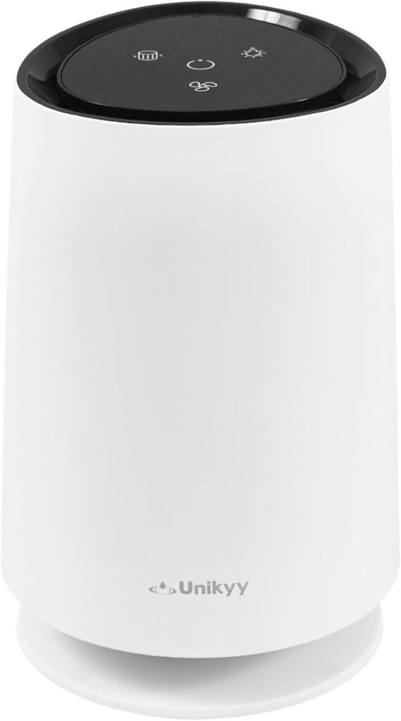 Air Purifiers for Bedroom,Home,Office,Dorm, HEPA Air Filter Super Quiet with LED Night Light,USB,for Smoke Pollen Pets Dust Odors in Office Desktop Air Cleaner,LumiAir Mini