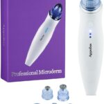 Microdermabrasion Machine – Appolus Premium Diamond Microdermabrasion Device Tool – 2 Diamond Tips – 5 Heads – Blackhead Blemishes Remover – Pores Fine Lines Minimizer