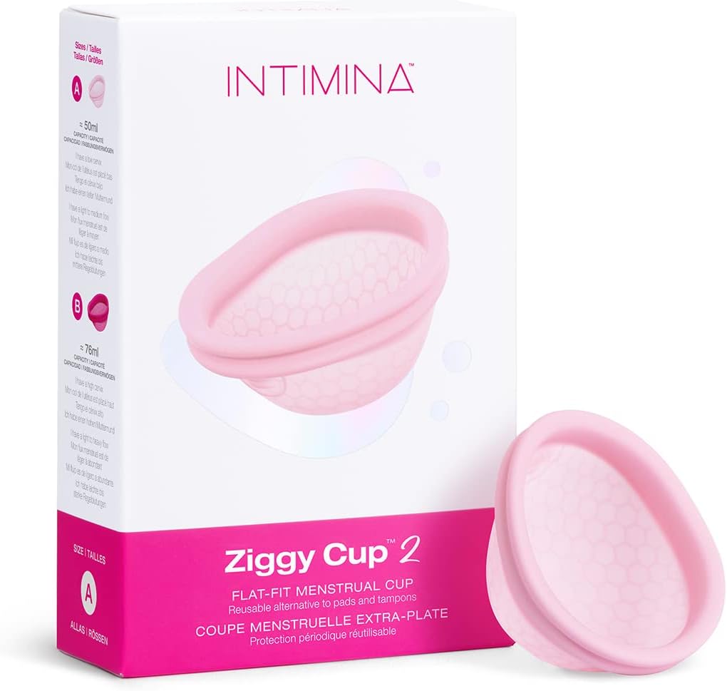 Intimina Ziggy Cup 2 – Extra-Thin Reusable Menstrual Disc, Menstrual Cup with Flat-fit Design, Menstrual Cups Ring, Period Products (Size A)