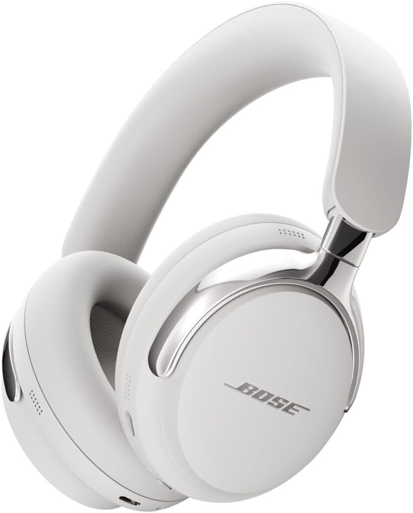 Bose New QuietComfort Ultra Bluetooth Headphones (2nd Gen), Wireless Headphones with Spatial Audio, Over Ear Noise Cancelling with Mic, Up to 30 Hours of Play time, White Smoke