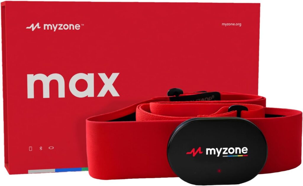 Myzone Max – Physical Activity Fitness Tracker for Your Chest – Bluetooth Connectivity and Waterproof Device for Sport and Fitness Activities