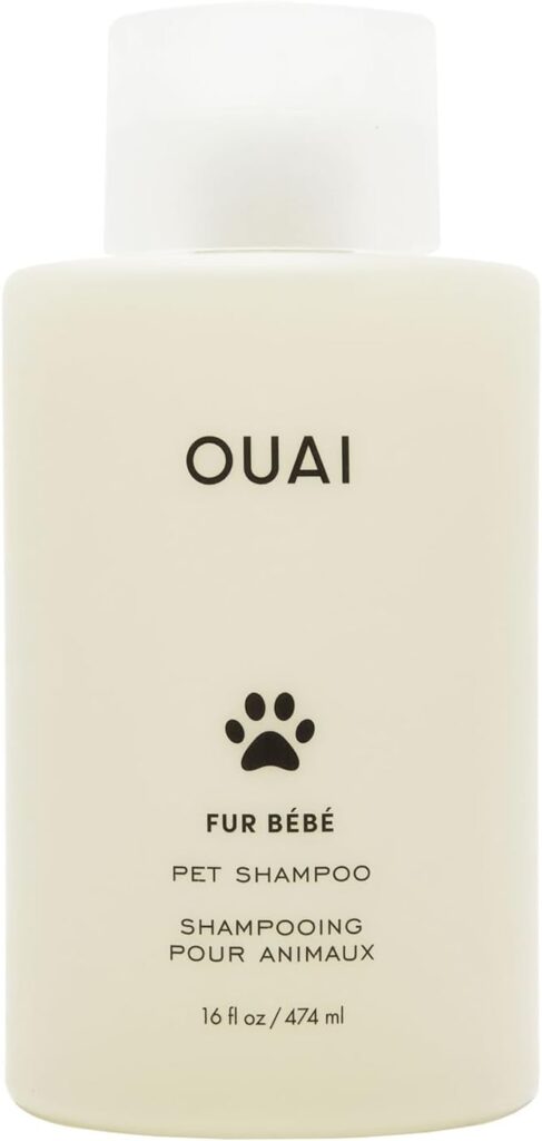 OUAI Fur Bébé Pet Shampoo, Mercer Street Scent – Dog Shampoo and Coat Wash for Hydrating, Cleansing and Adding Shine – Pet Supplies by OUAI (16 Fl Oz)