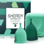 SHORDY Reusable Menstrual Cups (Small & Large) Set of 2 with Box, 100% Soft Silicone, Copa Menstruelle, Period Cup, Heavy & Light Flow, Feminine Hygiene, Tampons, Pads & Disc Alternative for Women