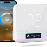 meross Smart Thermostat for Home, WiFi Thermostat Works with Matter, Alexa, Apple Home, Google Assistant, App & Voice Control, 7x24h Scheduling, Energy Saving, C-Wire Required