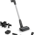 Bosch Unlimited 9 Cordless Vacuum, Dark Cream, Fast Charger, +6 Accessories, 60min Runtime, >99.9% Dust Pick-up, Dust Compression Avoids Dust Clouds, HEPA Filter, for Carpet, Hardwood, & Upholstery