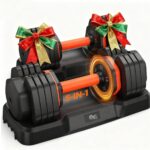 2026 Updated Adjustable Dumbbell Set of 2, 110lbs/50lbs Weights Dumbbell Set with Storage Box, 25lbs/55lbs Adjustable Weights with Anti-slip Silicone Grip, Weight Set For Home Gym Suit both Men and Women