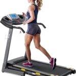Treadmill with Auto Incline Foldable Treadmill 17 in Electric Treadmills 2.5 HP/8.5 MPH with 15 Training Programs 0-12% Auto Incline Large LCD Display Easy Assembly for Home Office Gym Use