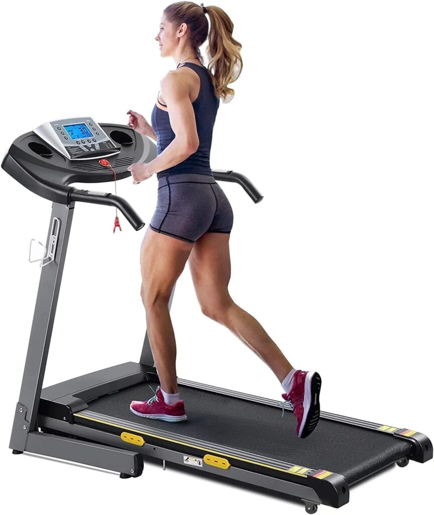 Treadmill with Auto Incline Foldable Treadmill 17 in Electric Treadmills 2.5 HP/8.5 MPH with 15 Training Programs 0-12% Auto Incline Large LCD Display Easy Assembly for Home Office Gym Use