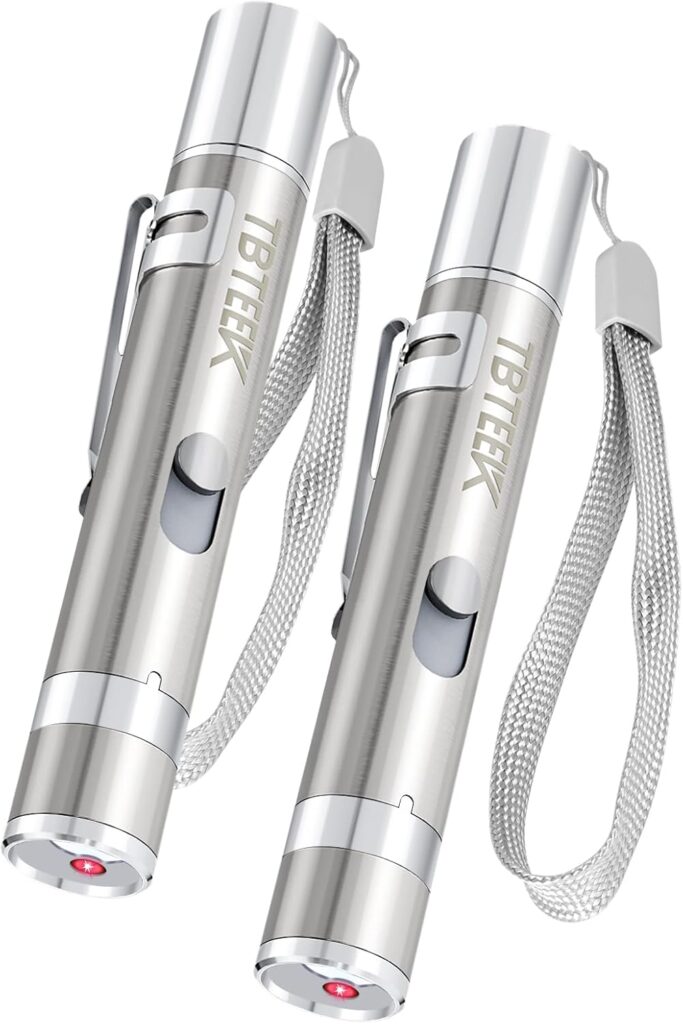 TBTeek Cat Toy, USB Rechargeable Interactive Kitten Toy, 7 Light Modes & Adjustable Patterns, Portable Pet Cat Mouse Toy for Fun Chase Play Exercise (2 Pack)