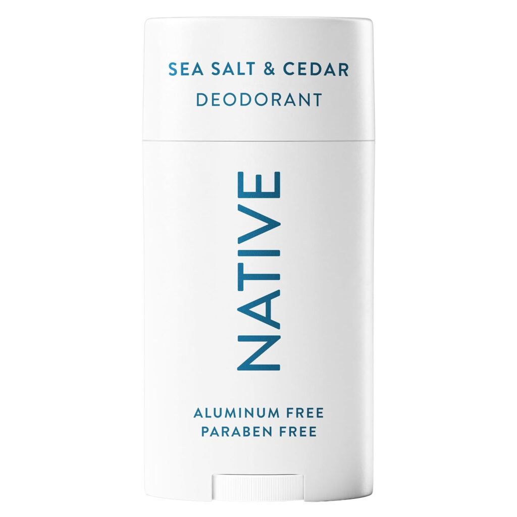 Native Deodorant | Natural Deodorant for Men, Aluminum Free with Baking Soda, Probiotics, Coconut Oil and Shea Butter | Sea Salt & Cedar