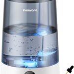 Homvana Humidifiers for Bedroom Home, 3.6 L Cool Mist Top-Fill 34H Super Long Time, Quiet 23dB, Baby Humidifier, Oil Diffuser for Large Room, House, Plant, Nursery, Office, BPA FREE, Ultrasonic (Grey)