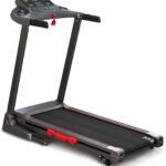 Foldable Treadmill with Incline for Home Use, 286 lbs Weight Capacity, 3HP, 0.5-9.0 MPH Speed Range, 17-Inch Wide Belt, LED Monitor with Heart Rate Sensor, Bluetooth for App Connectivity