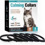 Calming Collar for Cats 6 Pack Cat Calming Pheromones Collar Stress and Anxiety Relief for 30 Days Pheromone Collars Adjustable Calm Care Products Anti Aggression Stop Meowing Relaxer for Cats in Heat