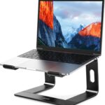 BESIGN LS03 Aluminum Laptop Stand, Ergonomic Detachable Computer Stand, Riser Holder Notebook Stand Compatible with Air, Pro, Dell, HP, Lenovo More 10-15.6″ Laptops, Black
