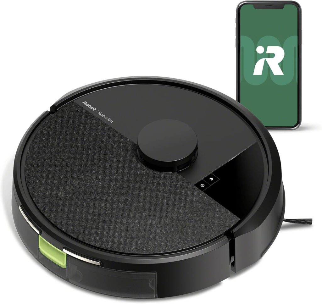 iRobot Roomba 105 Vac Robot Vacuum – Easy to use, Intense Power-Lifting Suction, LiDAR Navigation, Multi-Surface Cleaning, Cleans in Neat Rows, Self-Charging
