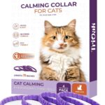 Calming Collar for Cats: Pheromone-Infused Behavior Support, Long-Lasting 30-Day Effect, Adjustable & Waterproof, 4-Pack (Purple)