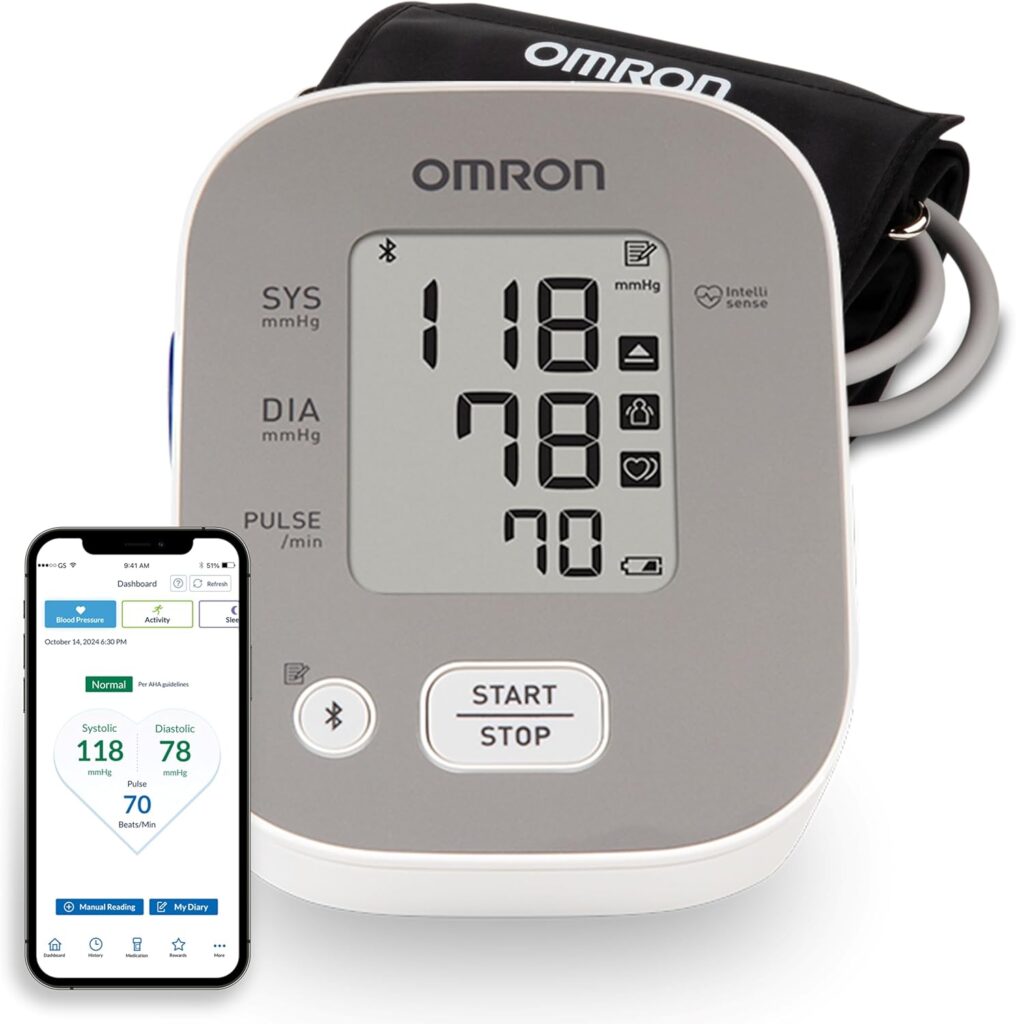 OMRON Bronze Blood Pressure Monitor for Home Use & Upper Arm Blood Pressure Cuff – #1 Doctor & Pharmacist Recommended Brand – Clinically Validated – Connect App